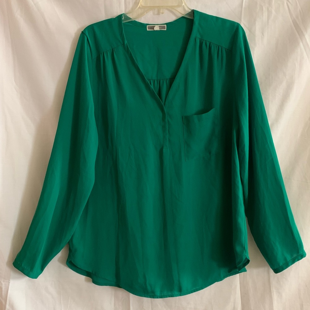 Pleione Long Sleeve Pull-On Blouse